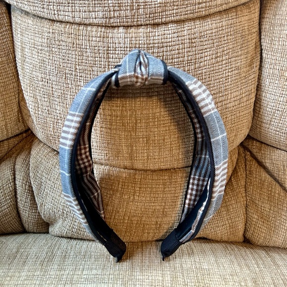 Brown, Black, & Tan Plaid Headband - Picture 3 of 5